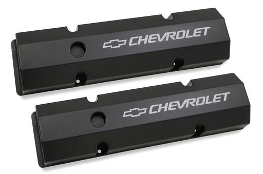 [HLY-241-288] Holley 241-288: 241-288 GM Track-Series Fabricated Aluminum Valve Covers [Black]