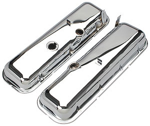 [TRD-9503] Trans Dapt 9503: OEM Reproduction Chrome Plated Steel Valve Covers 1965-1972 Big Block Chevy 396-502 V8