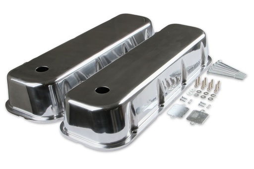 [MRG-6858G] Mr Gasket 6858G: 6858G Cast Aluminum Tall Valve Covers for 1965-2000 Big Block Chevy 396-454 ci Engines [Polished Finish]