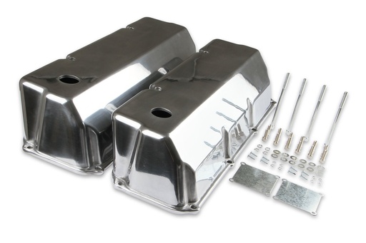 [MRG-6890G] Mr Gasket 6890G: 6890G Cast Aluminum Tall Valve Covers for 1971-1982 Ford 351C, 351/400M [Polished Finish]
