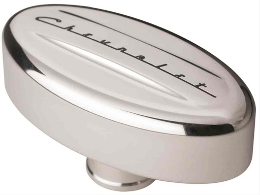 [BSP-20923] Billet Specialties 20923: Retro Oval Valve Cover Breather Chevrolet Script