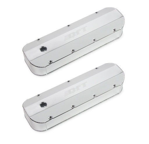 [QFT-128-22QFT] Quick Fuel 128-22QFT: Fabricated Aluminum Valve Covers 1965-2000 Big Block Chevy 396-454 Silver