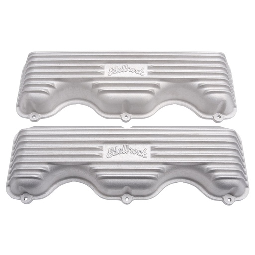 [EDL-41409] Edelbrock 41409: Classic Finned Valve Covers for Chevy W-Series 348/409 with Satin Finish
