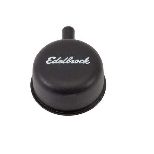 [EDL-4413] Edelbrock 4413: Signature Series Valve Cover Breather with 90 Degree PCV Port in Black Powder Coated Finish