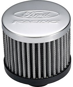 [FMS-302-236] Ford Performance 302-236: Chrome Push-In Valve Cover Breather Filter with Ford RACING Emblem
