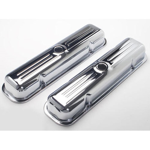 [TRD-9461] Trans Dapt 9461: Chrome Plated Steel Valve Covers 1959-1979 Pontiac 326-455 V8