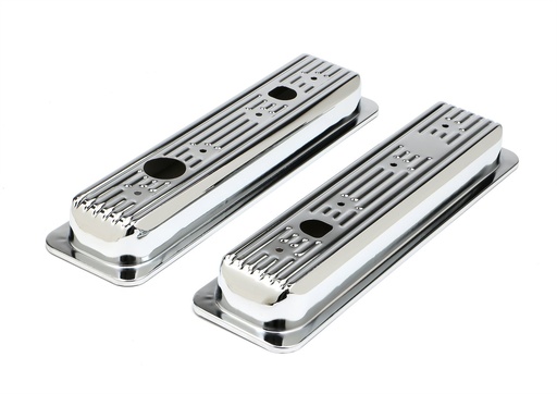[TRD-9460] Trans Dapt 9460: Chrome Plated Steel Valve Cover Caps 1987-1999 Small Block Chevy 5.0L, 5.7L V8