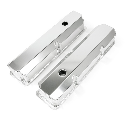 [TSN-JM8098-8CA] Top Street Performance JM8098-8CA: JM8098-8CA Valve Covers, Fab. Alum., Short Bolt w/ Holes Ford FE, Clear Anodized