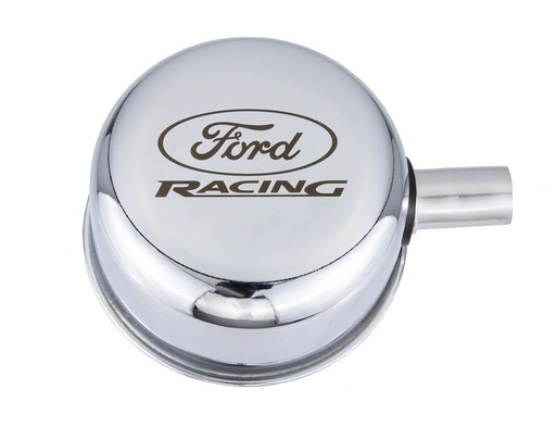 [FMS-M-6766-FRVCH] Ford Performance M-6766-FRVCH: Push-In Valve Cover Breather Chrome w/Ford Racing logo
