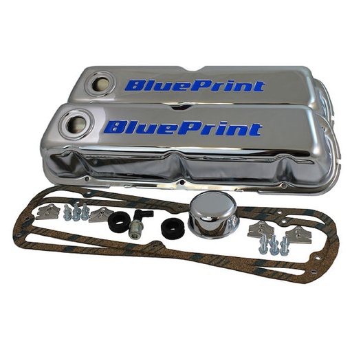 [MLL-BPP9237] Blueprint Engines BPP9237: BPP9237 Valve Cover Kit for Small Block Ford Engines [Chrome]
