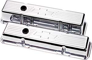 [BSP-95221] Billet Specialties 95221: Small Block Valve Covers - Tall Bowtie