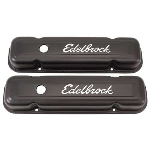 [EDL-4453] Edelbrock 4453: Signature Series Valve Covers 1962-1979 Pontiac 301-455 (no baffle)