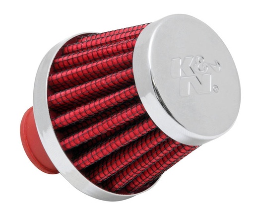 [KNN-62-1600RD] K&N 62-1600RD: 62-1600RD Crankcase Vent Filter w/Adapter .5 in. or .375 in. Flange I.D.