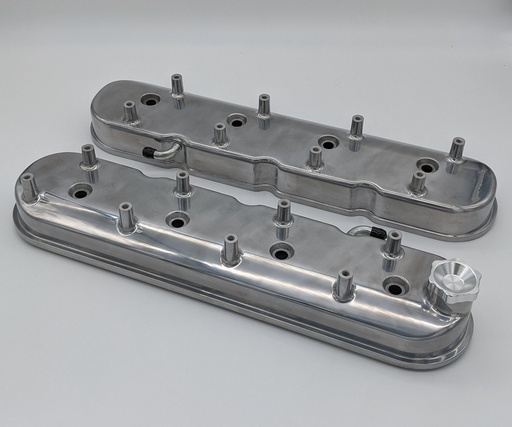 [GRN-640361] Granatelli 640361: 640361 Tall Cast Aluminum Centerbolt Valve Covers GM LS-Series V8 Engines