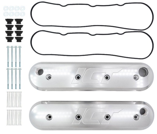 [ICB-551713-LS01] ICT Billet 551713-LS01: 551713-LS01 Billet Aluminum Valve Cover Set for 1999-2014 GM LS-Series Engines