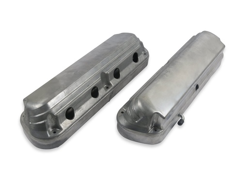 [HLY-241-185] Holley 241-185: 241-185 Ford Fox Body Mustang-Style 2-Piece Cast-Aluminum Valve Covers for GM Gen III/IV LS Engines [Natural Finish]