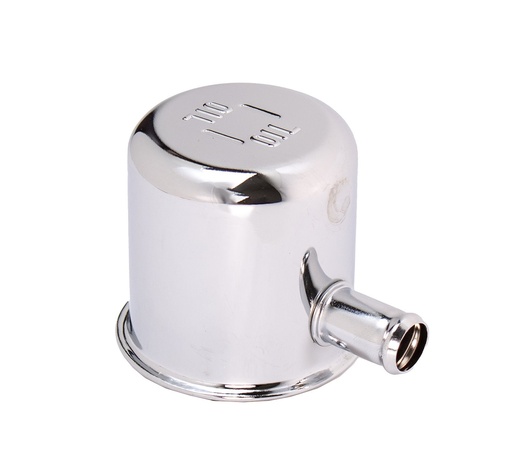 [AMD-337-1068-C] Auto Metal Direct 337-1068-C: Tall Oil Filler Breather Cap for 1968-1969 Mopar in Chrome with 1 Hose Outlet