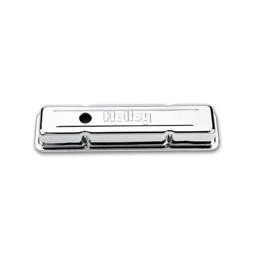 [HLY-241-80] Holley 241-80: 241-80 Chrome Valve Cover Pre-1986 Small Block Chevy