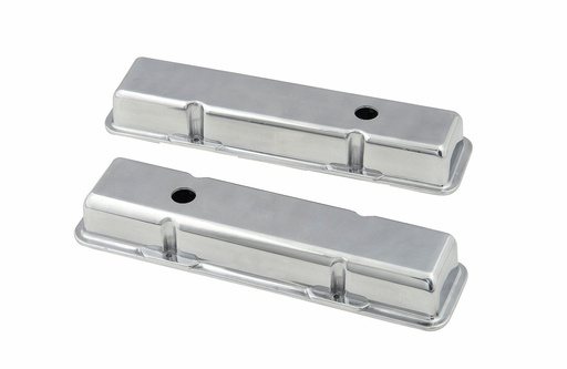 [MRG-6850] Mr Gasket 6850: Die-Cast Polished Aluminum Valve Covers 1958-1986 SB-Chevy 283-400