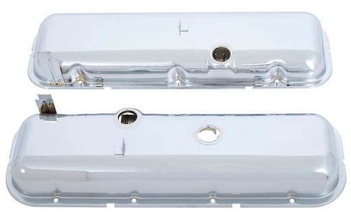 [OER-T9503] OER T9503: T9503 1965-91 Chevrolet, Valve Covers, 396-454 Big Block, w/out Baffles, Chrome