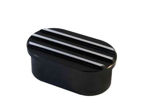 [AAY-BOR-BG] All American Billet BOR-BG: Valve Cover Breather [Silverline Finish (Black Anodized w/Machined Ribs)]