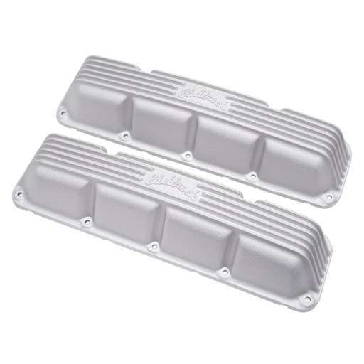 [EDL-41999] Edelbrock 41999: Classic Finned Valve Covers for 1967-1991 AMC/Jeep 290-401 V8 with Satin Finish