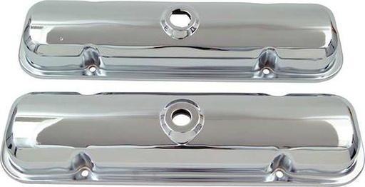 [OER-N9460] OER N9460: N9460 1964-81 Pontiac 301-455ci; Valve Covers; Chrome; With Drippers; OE 4900227
