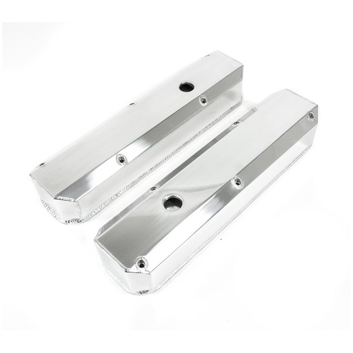 [TSN-JM8096-7P] Top Street Performance JM8096-7P: JM8096-7P Valve Covers, Fab. Alum., Long Bolt w/ Holes Chrysler SB, Polished