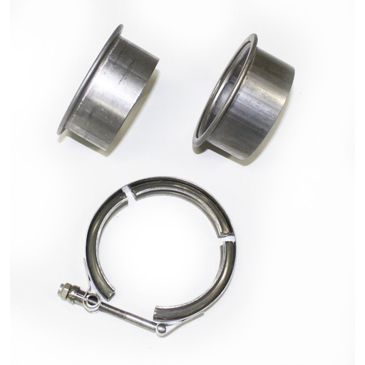 [JBA-VB30] JBA VB30: Stainless Steel V-Band Exhaust Clamp with Flanges