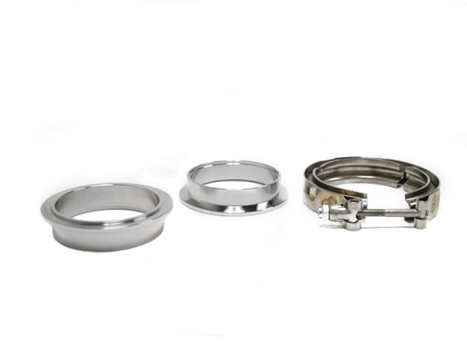 [BTC-BTR31660] Brian Tooley Racing BTR BTR31660: BTR31660 Stainless-Steel V-Band Flange Kit 3 in. w/Clamp