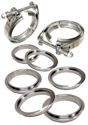 [PPE-517335008] PPE Power 517335008: 517335008 3.5 in. V Band Clamp Stainless Steel 8 Piece Set 2C 3M 3F