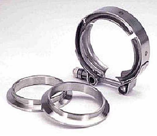 [PYE-HVB25] Pypes Performance Exhaust HVB25: Stainless V-Band Clamp Includes Flanges