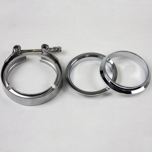 [GRN-308530-1] Granatelli 308530-1: 308530-1 Mating Male To Female Interlocking Flanges, 3.0 in. 76 mm., w/V-Band Clamp