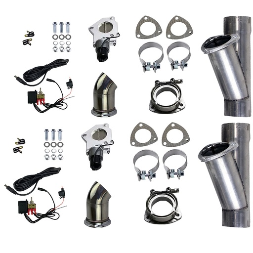 [GRN-303530D] Granatelli 303530D: 303530D Electronic Aluminized Mild Steel Exhaust Cutout System for 3 in. Dual Exhaust (Slip-Fit)
