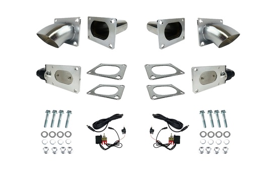 [GRN-313530D] Granatelli 313530D: 313530D Electronic Stainless Steel Oval Exhaust Cutout System for 3 in. Dual Exhaust (Weld-In)