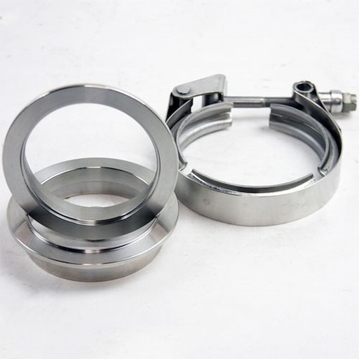 [GRN-308540-1M] Granatelli 308540-1M: 308540-1M Mating Male To Female Interlocking Flanges, 4.0 in. [102mm.], Mild Steel, Includes O-Ring Seal And V-Band Clamp