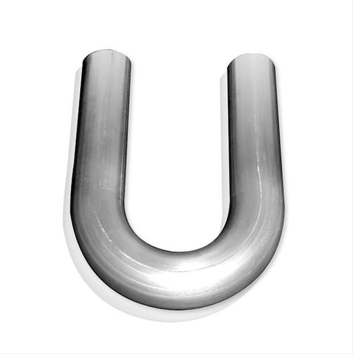 [STW-MB180250-H] Stainless Works MB180250-H: MB180250-H Exhaust Pipe, Universal, 2-1/2" 180 Degree Mandrel Bend .065 Wall