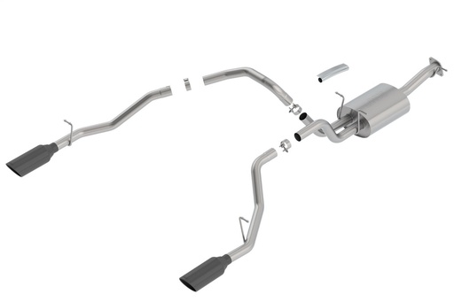 [BOR-140752BC] Borla 140752BC: Cat-Back Exhaust System 2019 Ram 1500 5.7L 2WD/4WD - Black Tips - "S-Type" Muffler