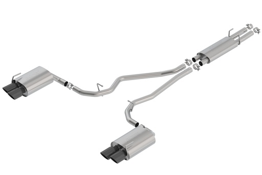 [BOR-140820BC] Borla 140820BC: S-Type Cat-Back Exhaust System Fits Late-Model Ford Explorer ST/Platinum, Lincoln Aviator 3.0L V6 Ecoboost [Black Chrome Tips]