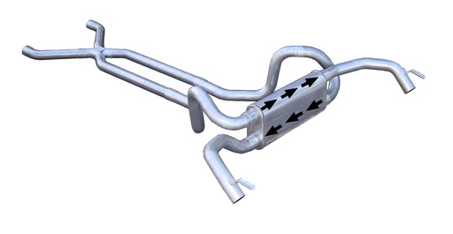 [PYE-SGF70S] Pypes Performance Exhaust SGF70S: Race-Pro Crossmember-Back Exhaust System 1967-81 Camaro/Firebird