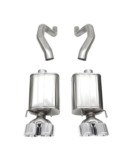 [CSE-21077] Corsa 21077: Xtreme Sound-Level Axle-Back Exhaust System for Select 2006-2013 Chevy Corvette C6 ZO6/ZR1 [Polished Tips]