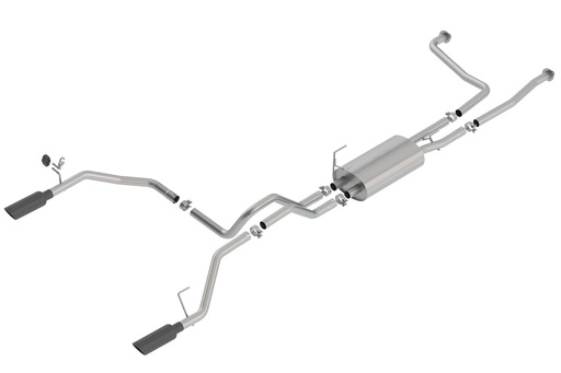 [BOR-140796BC] Borla 140796BC: Cat-Back Exhaust System Fits Nissan Titan 5.6L V8 2/4WD - Black Tips