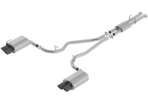 [BOR-140821BC] Borla 140821BC: "ATAK" Cat-Back Exhaust System Fits Late-Model Ford Explorer ST/Platinum, Lincoln Aviator 3.0L V6 Ecoboost [Black Chrome Tips]