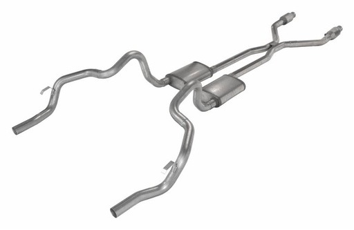 [PYE-SGF941TE] Pypes Performance Exhaust SGF941TE: Crossmember Back H-Pipe Exhaust System with Turbo Pro Mufflers for 1975-1981 GM F-Body [2.500 in.]
