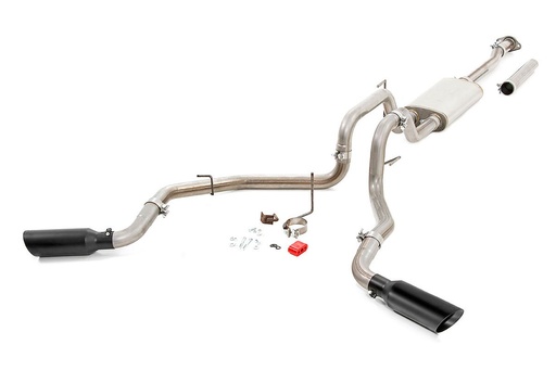 [ROU-96006] Rough Country 96006: 96006 Dual Cat-Back Exhaust System w/ Black Tips (15-20 F-150)