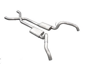 [PYE-SGF63S] Pypes Performance Exhaust SGF63S: Street-Pro Crossmember-Back Exhaust System 1967-69 GM F-Body