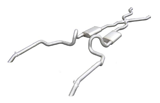 [PYE-SGI10T] Pypes Performance Exhaust SGI10T: Cat Back X-Pipe Exhaust System with Turbo Pro Mufflers Fits Select 1994-1996 Chevy Impala SS, Caprice, Roadmaster [2.500 in.]