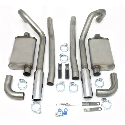 [JBA-40-2655] JBA 40-2655: Exhaust System 1967-1970 Mustang 289/302/351W w/ Staggered Rear Shocks