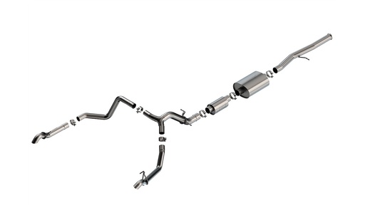 [BOR-140914] Borla 140914: Cat-Back Exhaust System Fits Select Chevy Silverado 1500 ZR2 6.2L 4WD, GMC Sierra 1500 AT4X 6.2L 4WD [S-Type Muffler]
