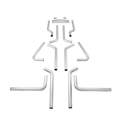 [FLO-15935] Flowmaster 15935: U-Fit Dual Exhaust Pipe Kit Aluminized Steel 2.25" Tubing